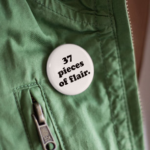 37 Biet Flair Funny Retro Black & White Knapp