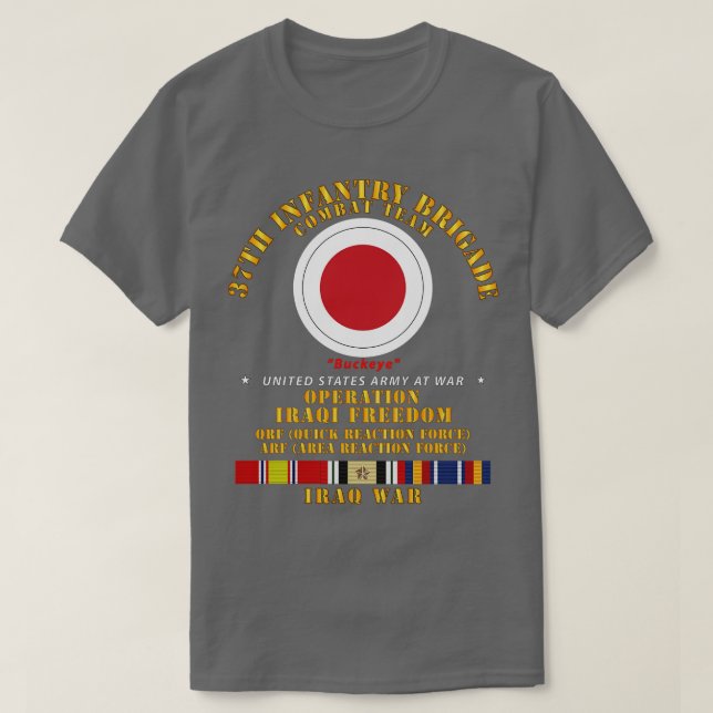 37:e brigaden i infanteriet Kameramet Iraks frihet T Shirt (Design framsida)