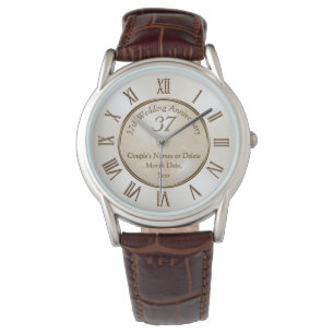 37:e Bröllop-årsdagen för gåvor till honom och hen Armbandsur