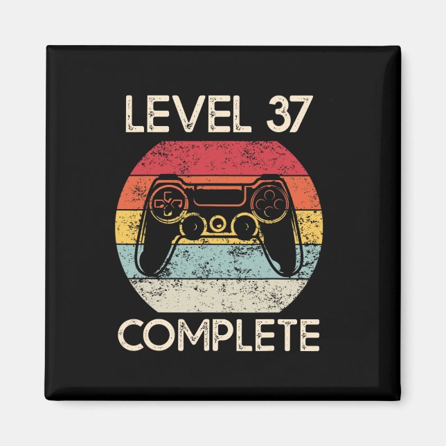 37:e Bröllop-årsdagen Par Husbynd Gamer Roligt Magnet (Framsidan)