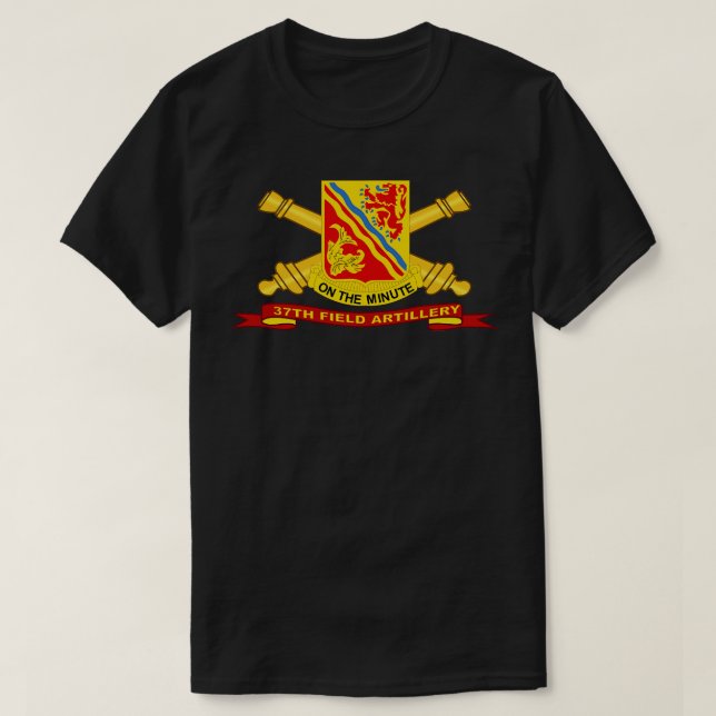37:e Fält-artilleriet med Br Ribbon T Shirt (Design framsida)