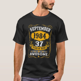 37:e födelsedag 37 år gamla Fantastisk sedan septe T Shirt