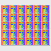 37:e födelsedag: färgfull, Roligt Rainbow Mönster