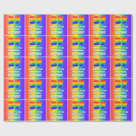 37:e födelsedag: färgfull, Roligt Rainbow Mönster  Presentpapper