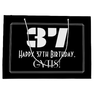 37:e födelsedagen ~ Art Deco Inspired Titta "37" +