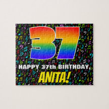 37:e födelsedagen - Roligt, färgstarka musiksymbol