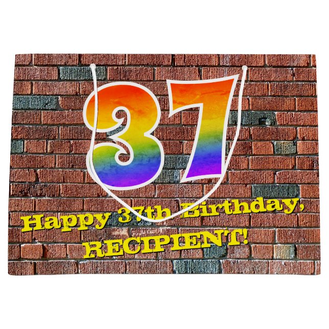 37:e födelsedagen: Roligt, Graffiti-Inspired Rainb (Framsidan)