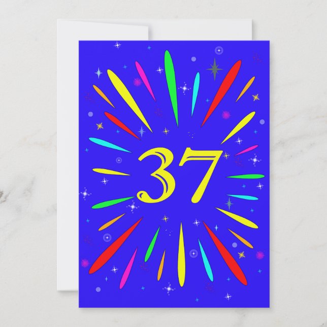 37:e Födelsedagsfest inbjudan-explosionen Inbjudningar (Framsida)