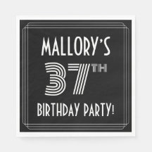 37:e Födelsedagsfesten: Art Deco Stil + anpassat n