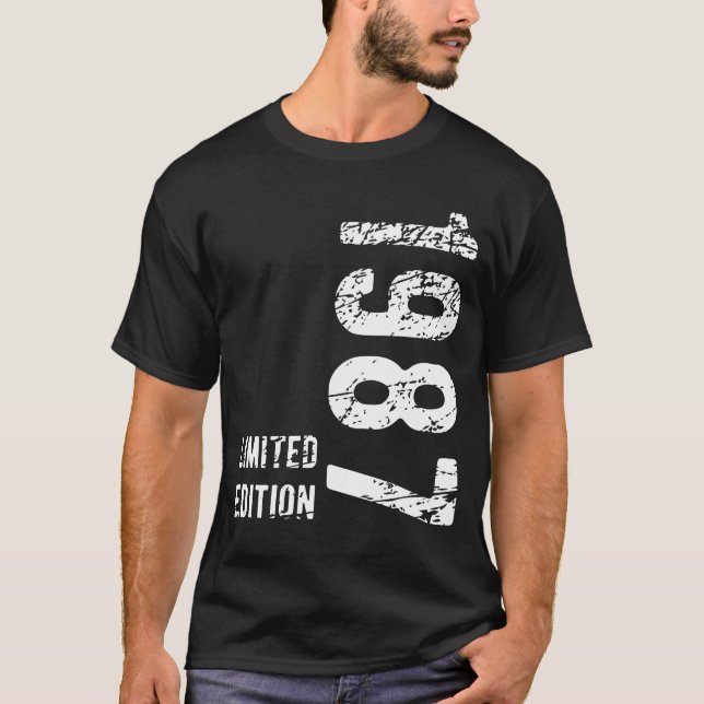 37:e födelsedagsgiftet 1987 Begränsad utgåva 37 år T Shirt (Framsida)