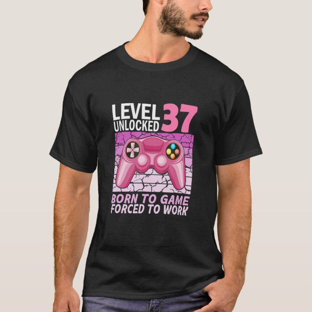 37:e födelsedagsspelsflicka tvingad att arbeta t shirt (Framsida)