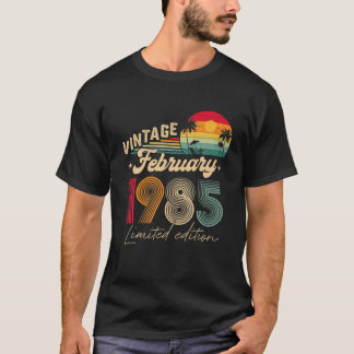 37 februari 1985, födelsedagsgåvan Gift Manar Vint T Shirt