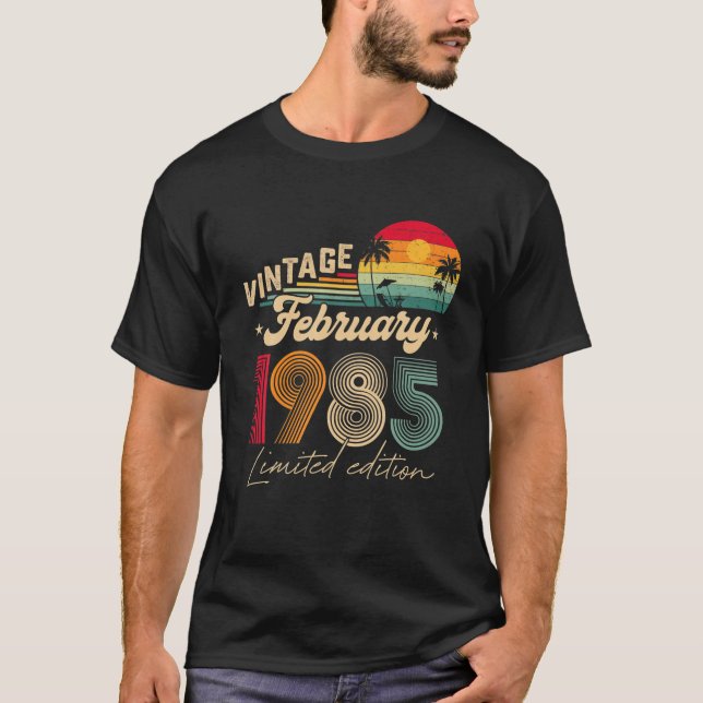 37 februari 1985, födelsedagsgåvan Gift Manar Vint T Shirt (Framsida)