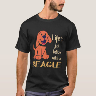 37 Livet är bara bättre med en beagle T Shirt