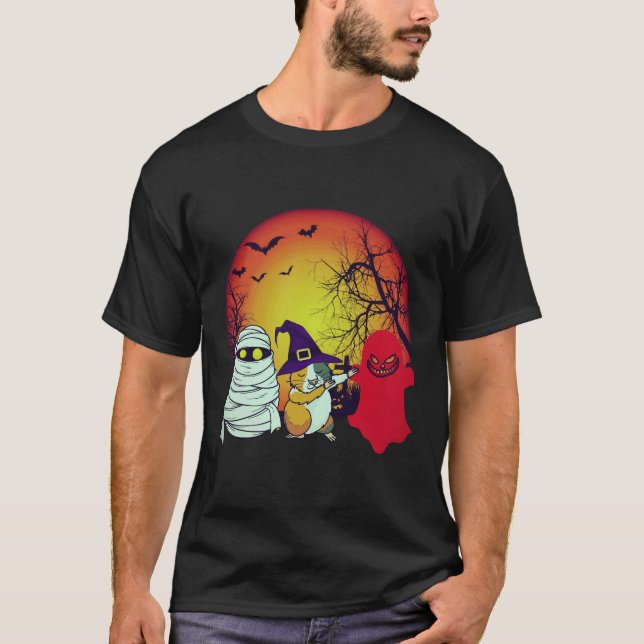 37 marsvin Halloween pumpa T Shirt (Framsida)