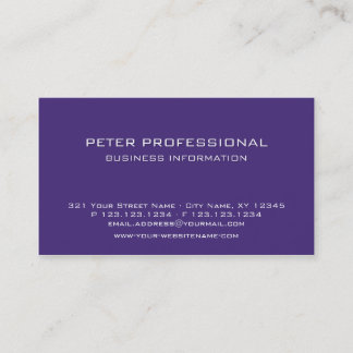 37 Modern Professionell Affärskort violet färg Visitkort