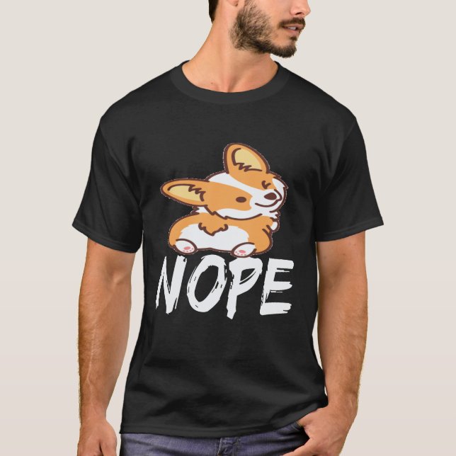 37 Nej - Corgi T Shirt (Framsida)