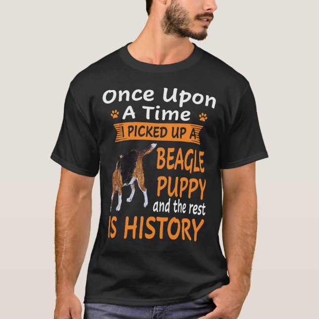 37 One Upon A Time -  Beagle Puppy Beagle T Shirt (Framsida)