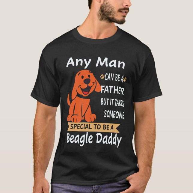 37 Varje Man - Beagle Pappa Beagle T Shirt (Framsida)