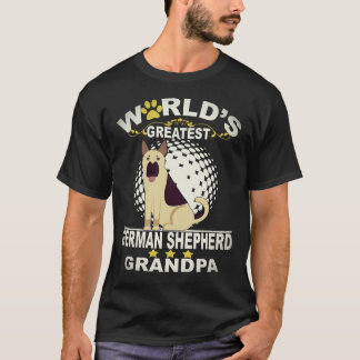 37 Världens Bästa Tyska Schäferhund Farfar Tysk T Shirt
