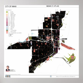 37 x 36 tum Miami 21 Zoning-kod Atlas Poster proje