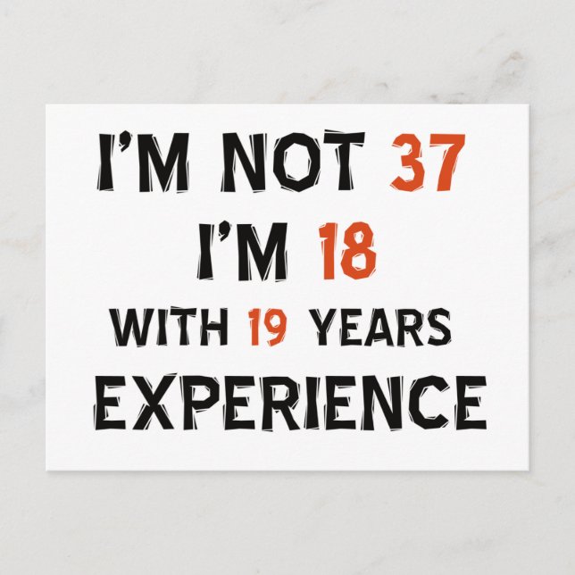 37th födelsedagdesigner vykort (Framsida)