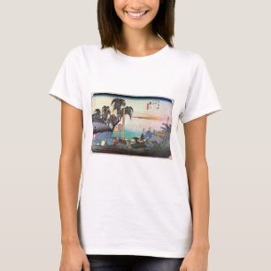 38. 藤 川 宿, 広 Fujikawa-juku, Hiroshige, Ukiyo-e Tee Shirt