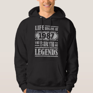 38 år gammal 1987 Legend 38:e födelsedagen Hoodie