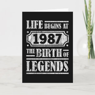 38 år gammal 1987 Legend 38:e födelsedagen Kort