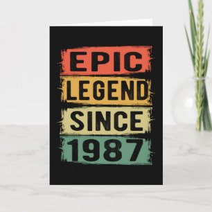 38 år gammal dag 1987 Epic Legend 38:e födelsedage Kort