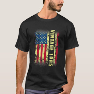 38 år gammal Vintage 1985 Amerikansk Flagga 38:e f T Shirt