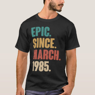38 ÅRS Ålder Vintage 1985 Födelsedag 38:e Dekorati T Shirt