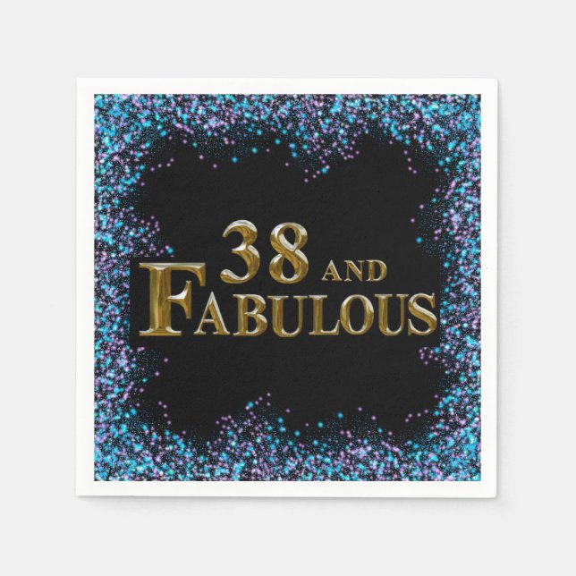 38-årsdag  pappersservett (Framsidan)