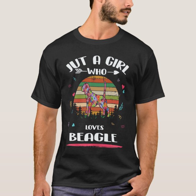 38 Bara en tjej som älskar Beagle T Shirt (Framsida)