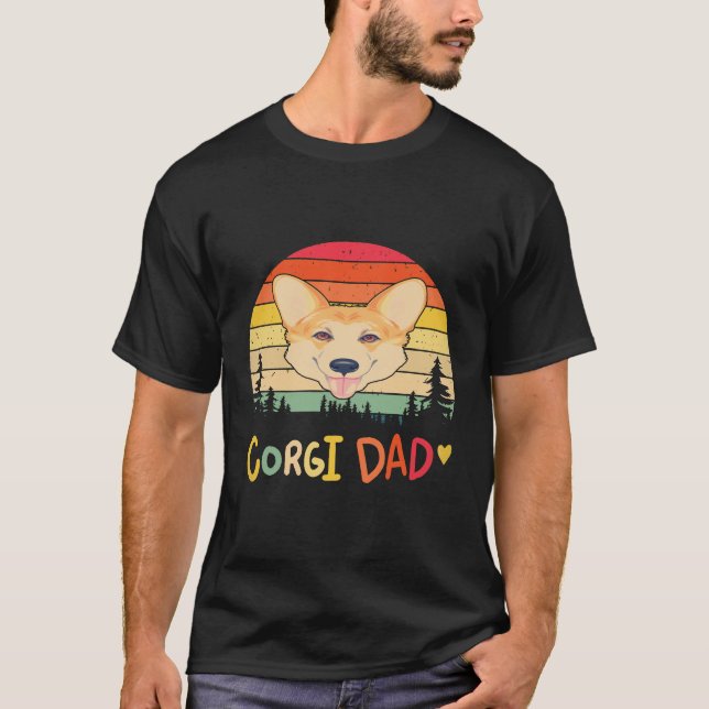 38 Corgi Pappa Corgi T Shirt (Framsida)