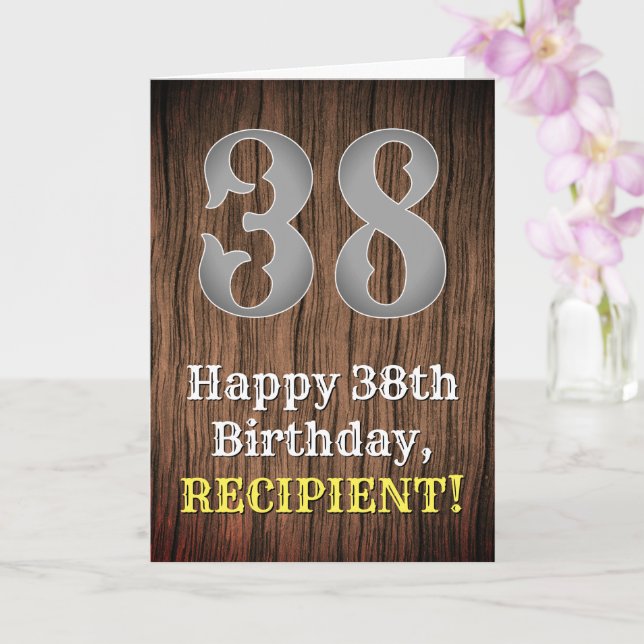 38:e födelsedag: Land Western Inspired Titta, Namn Kort (Orkide)