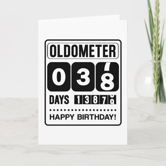 38:e födelsedag: Oldometer Card Tack Kort (Framsida)