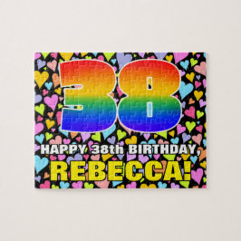 38:e födelsedag - Roligt, hjärtklappning + "38" Pussel