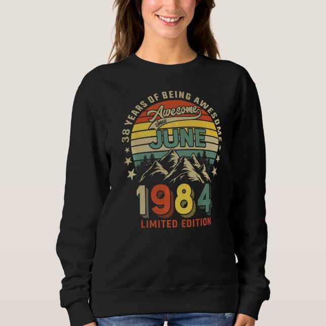 38:e födelsedagen 38 år Fantastisk sedan juni 1984 T Shirt (Framsida)