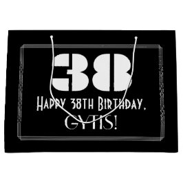 38:e födelsedagen ~ Art Deco Inspired Titta "38" +