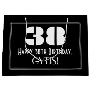 38:e födelsedagen ~ Art Deco Inspired Titta "38" +