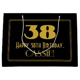 38:e födelsedagen - Art Deco Inspired Titta "38" o