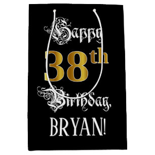 38:e födelsedagen ~ Finare-skript; Faux Guld-titta