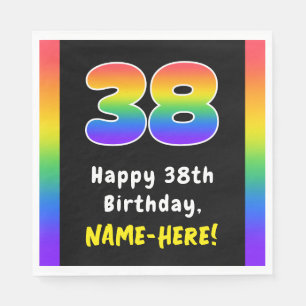 38:e födelsedagen: Rainbow Spectrum nr 38, Anpassa Pappersservett