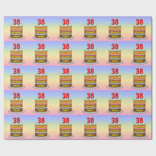 38:e födelsedagen: Roligt Cake and Candles + Custo Presentpapper