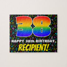 38:e födelsedagen - Roligt, färgstarka musiksymbol