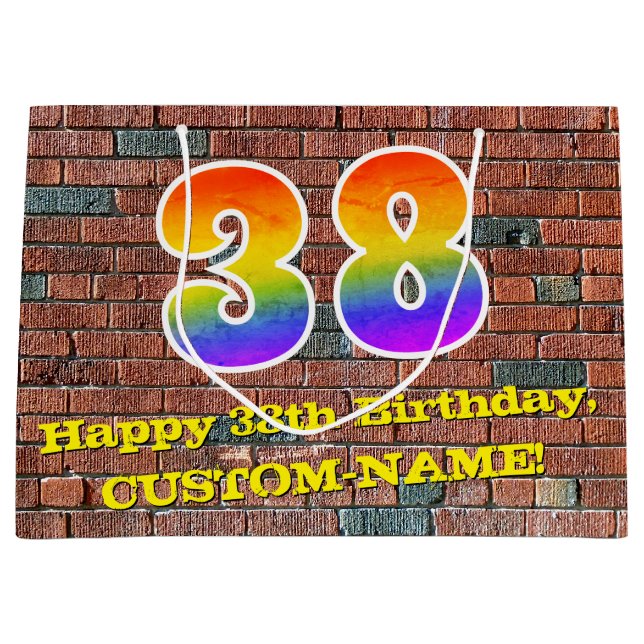 38:e födelsedagen: Roligt, Graffiti-Inspired Rainb (Framsidan)