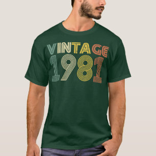 38:e födelsedagen T Shirt Gift Vintage 1981 Manar