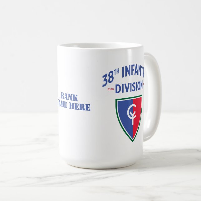38:e infanteridivisionen Förenade Stater Kaffemugg (Framsida höger)