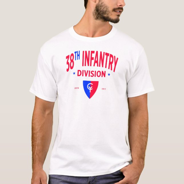 38:e infanteridivisionen - USA:s militära avdelnin T Shirt (Framsida)